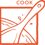 Illustration of a spoon with the word COOK written at the top