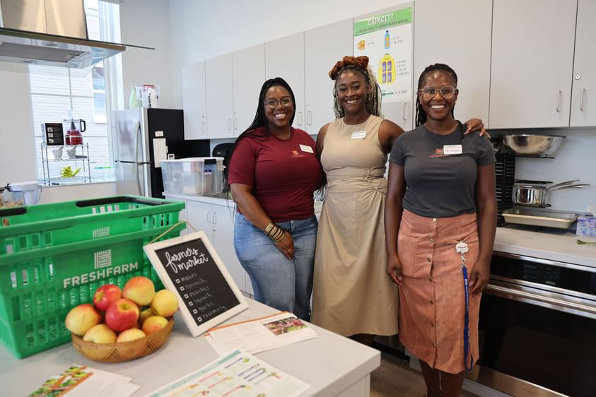 The unveiling of the new FoodPrints teaching kitchen at Garfield Elementary