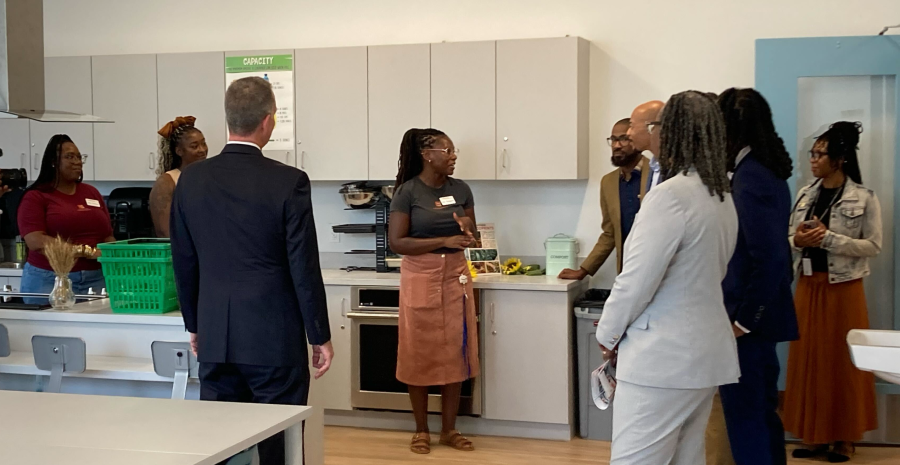 The unveiling of the new FoodPrints teaching kitchen at Garfield