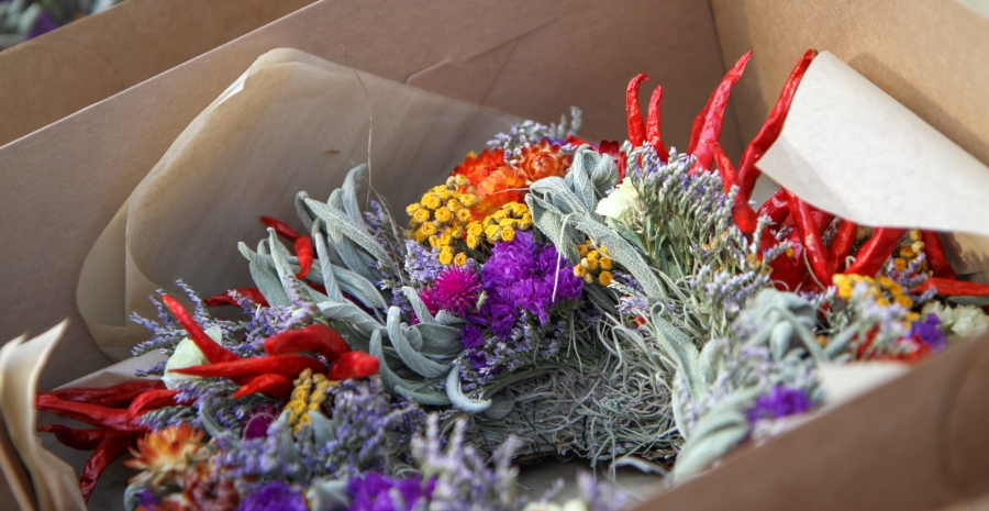 Handmade wreath from Four Season's Nursery